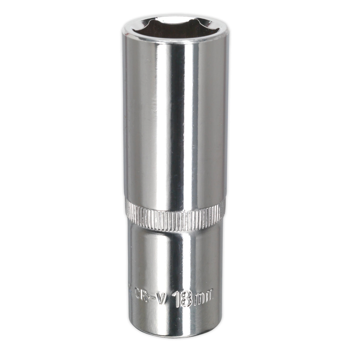 Sealey WallDrive Socket 18mm Deep 1/2" Drive Fully Polished Finish Tool SP1218D
