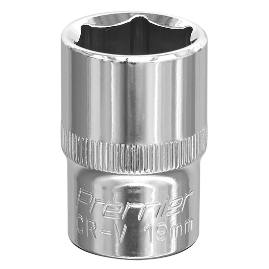 Sealey WallDrive Socket 19mm 1/2" Square Drive Fully Polished Finish Tool SP1219