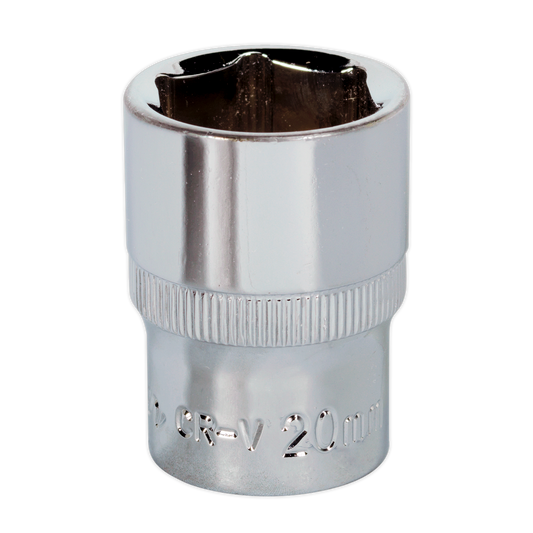 Sealey WallDrive Socket 20mm 1/2" Square Drive Fully Polished Finish Tool SP1220