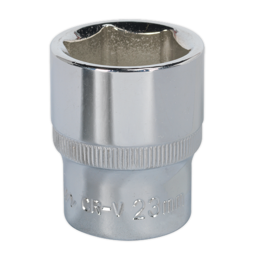 Sealey WallDrive Socket 23mm 1/2" Square Drive Fully Polished Finish Tool SP1223