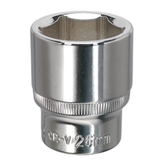 Sealey 26mm 1/2" Drive Fully Polished WallDrive Socket Professional SP1226