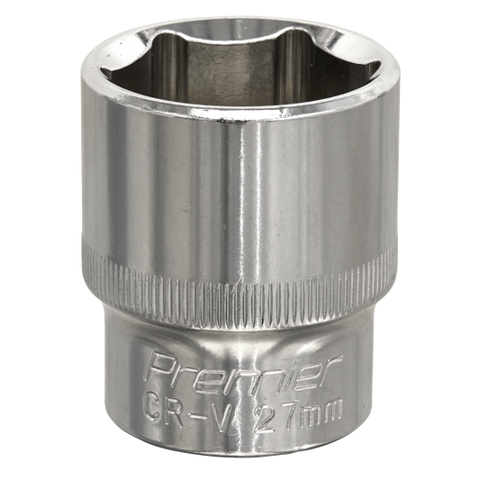 Sealey 27mm 1/2" Square Drive WallDrive Socket Fully Polished Finish Tool SP1227