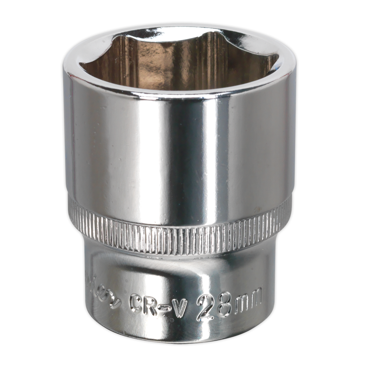 Sealey WallDrive Chrome Vanadium Steel Socket 28mm 1/2" Square Drive SP1228