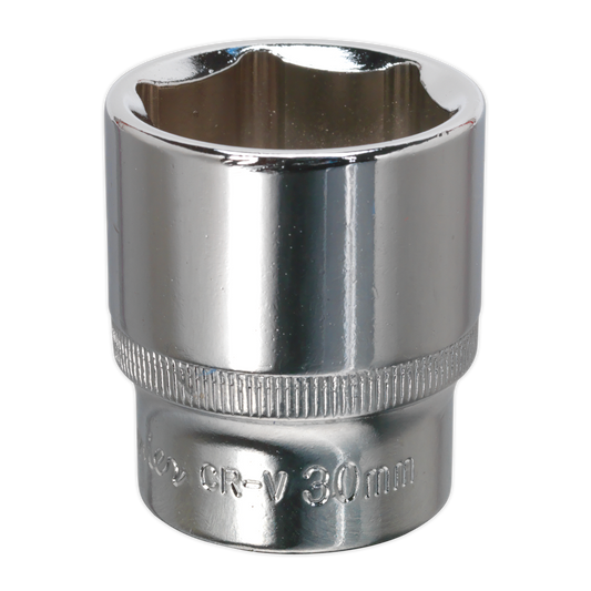 Sealey WallDrive Socket 30mm 1/2" Drive Fully Polished Professional SP1230
