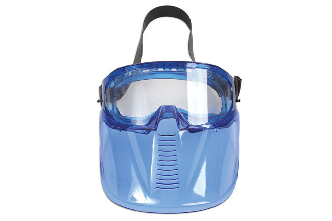 LASER 6514 Safety Goggles Detachable Face Shield Vented EN ANSI Rated Workshop