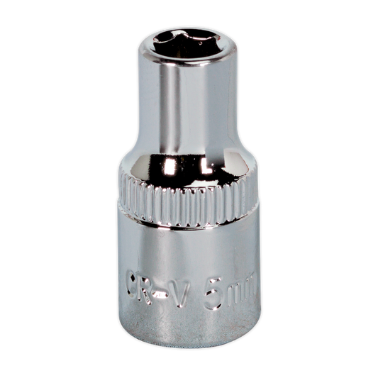 Sealey WallDrive Socket 5mm 1/4" Square Drive Fully Polished Finish Tool SP1405