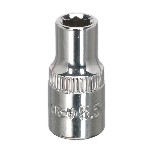 Sealey WallDrive Socket 5.5mm 1/4" Drive Chrome Plated Fully Polished SP14055
