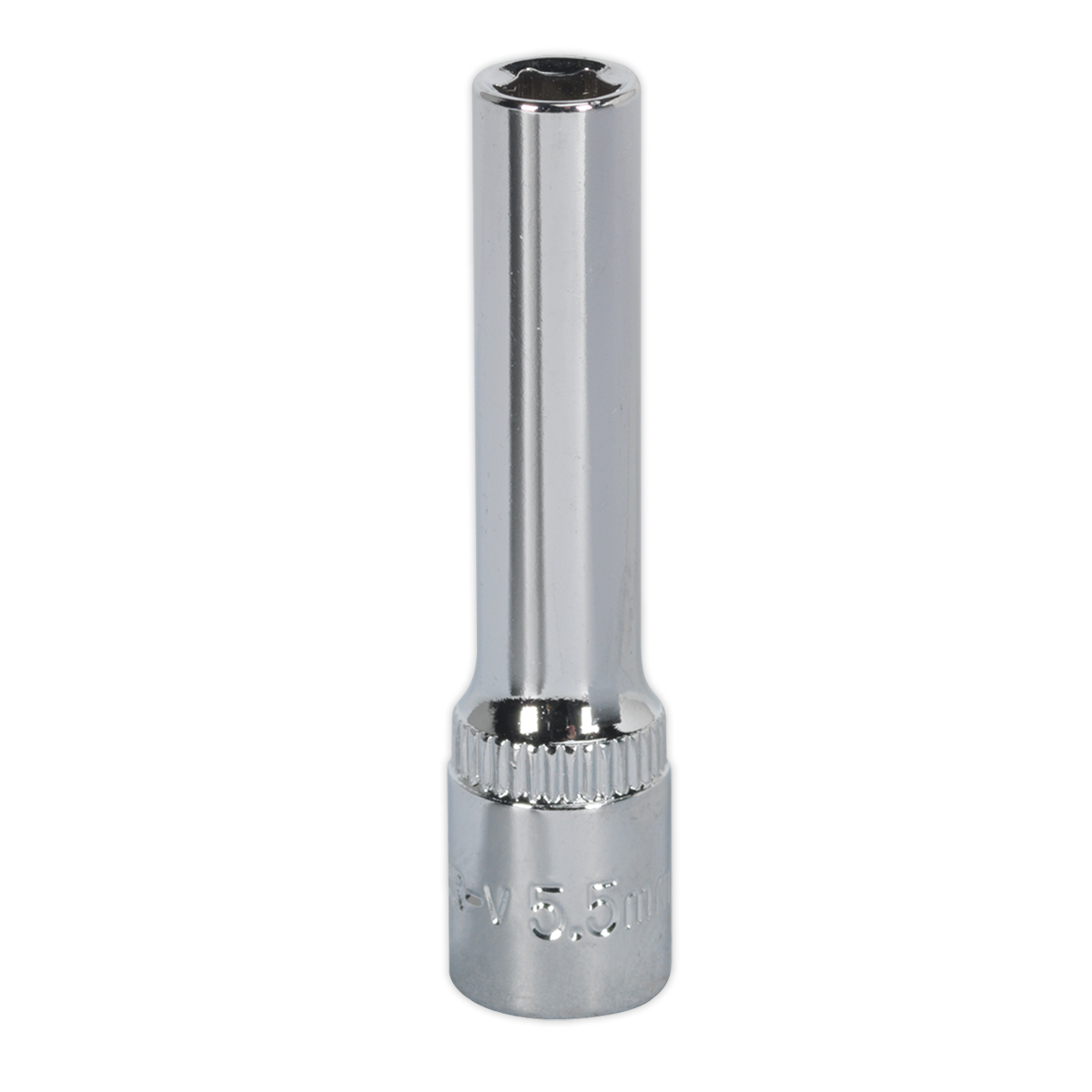 Sealey WallDrive Socket 5.5mm Deep 1/4" Square Drive Fully Polished SP14055D