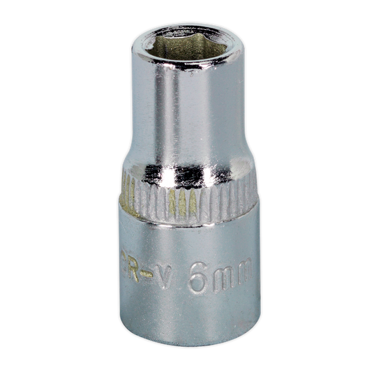 Sealey WallDrive Socket 6mm 1/4" Square Drive Fully Polished Finish Tool SP1406
