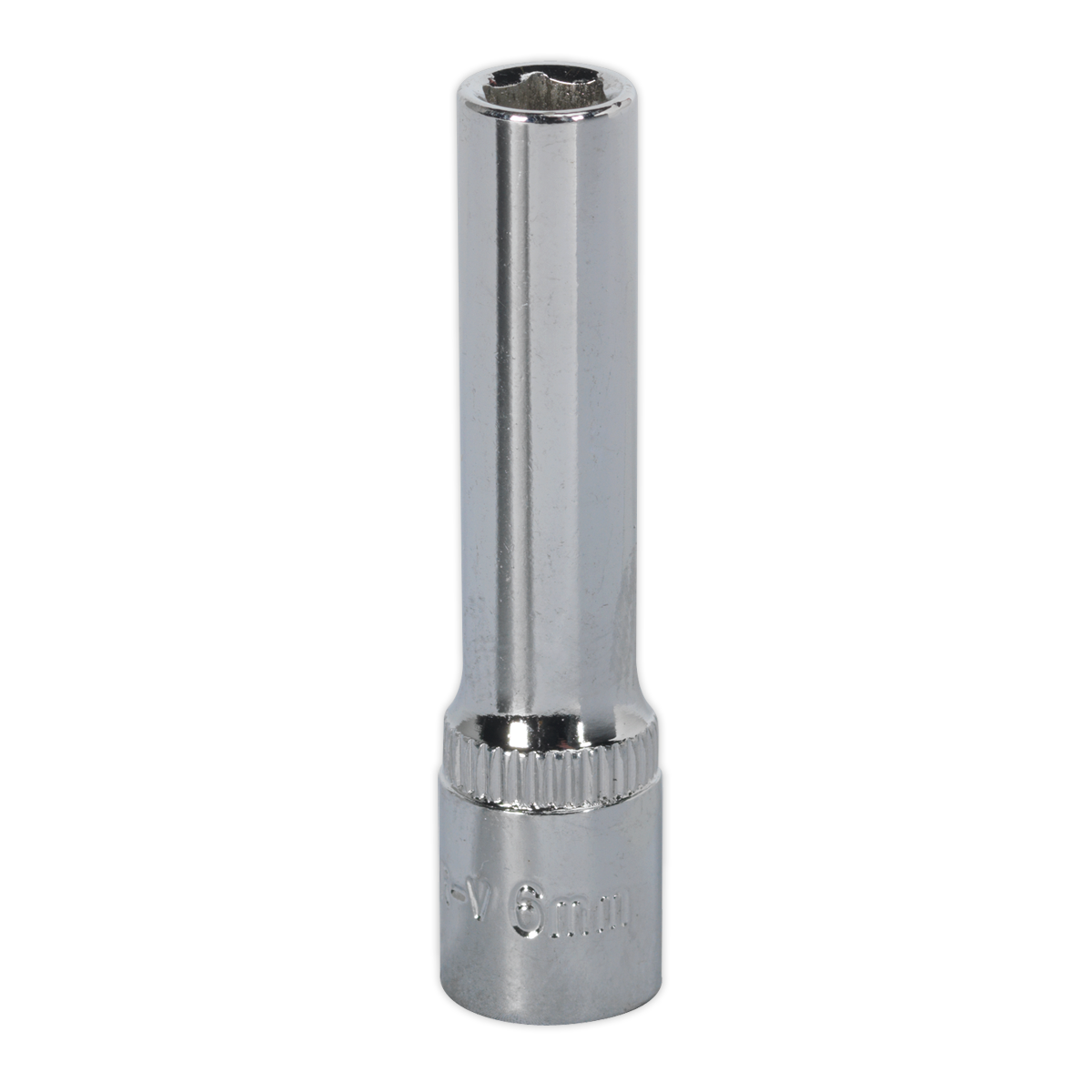 Sealey WallDrive Socket 6mm Deep 1/4" Square Drive Fully Polished Finish SP1406D