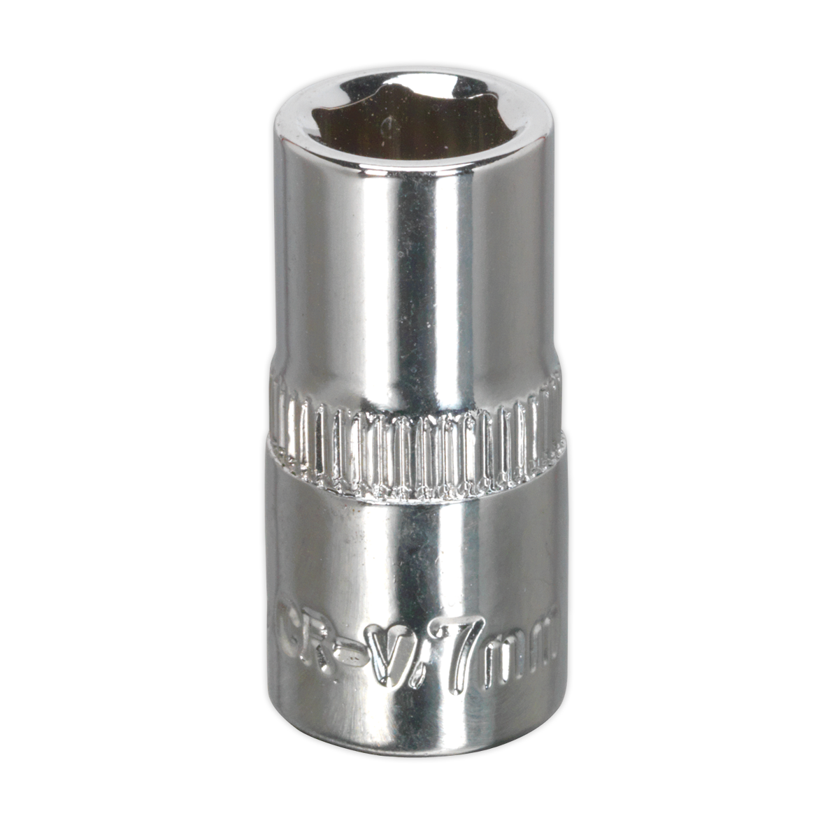 Sealey WallDrive Socket 7mm 1/4" Square Drive Chrome Vanadium Steel SP1407