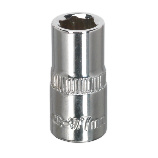 Sealey WallDrive Socket 7mm 1/4" Square Drive Chrome Vanadium Steel SP1407