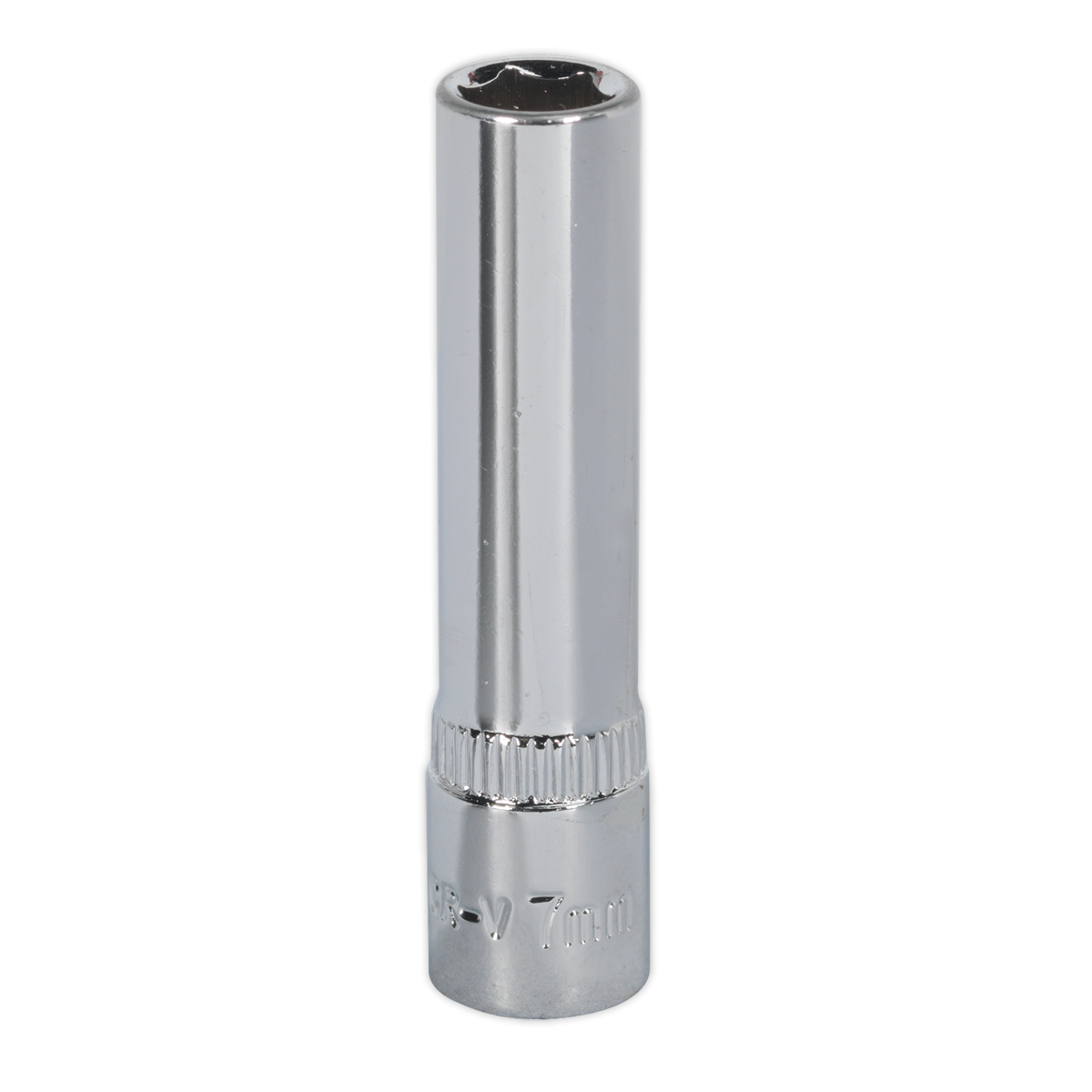 Sealey WallDrive Socket 7mm Deep 1/4" Square Drive Fully Polished Finish SP1407D