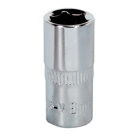 Sealey WallDrive Socket 8mm 1/4" Square Drive Fully Polished Finish Tool SP1408