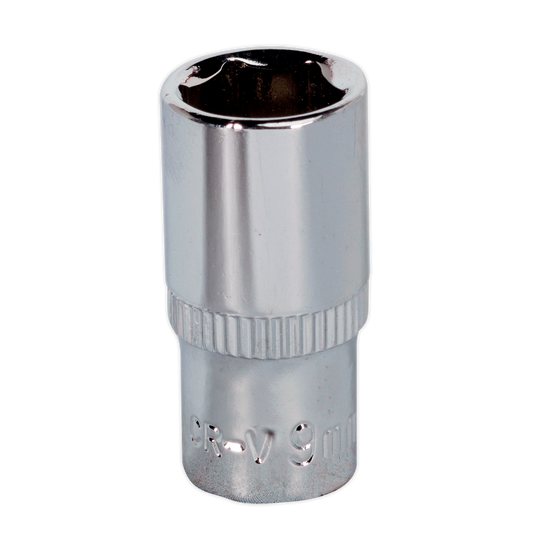 Sealey WallDrive Socket 9mm 1/4" Square Drive Fully Polished Finish Tool SP1409