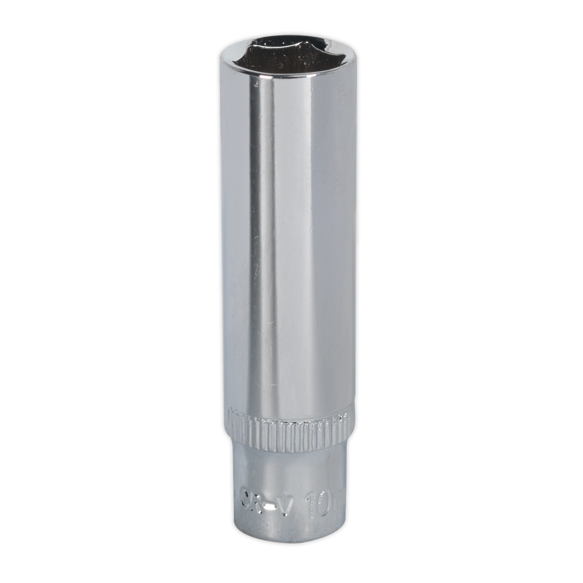 Sealey WallDrive Socket 10mm Deep 1/4" Square Chrome Vanadium Steel SP1410D