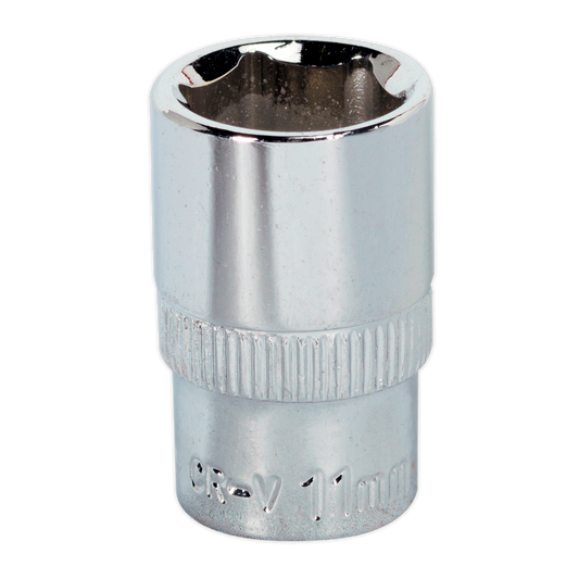 Sealey WallDrive Socket 11mm 1/4" Square Drive Fully Polished Finish Tool SP1411