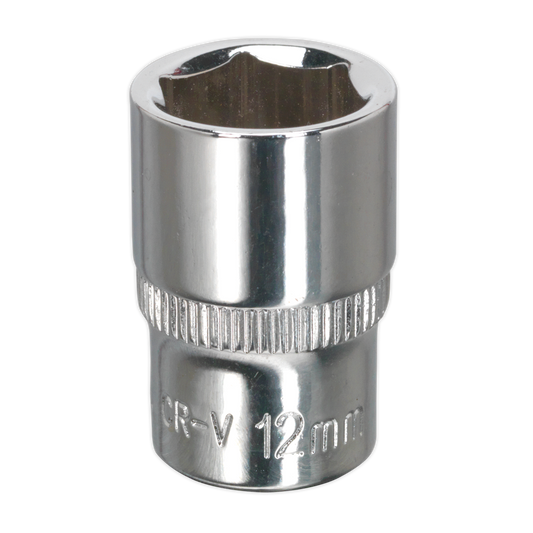 Sealey WallDrive Socket 12mm 1/4" Square Drive Fully Polished Finish Tool SP1412
