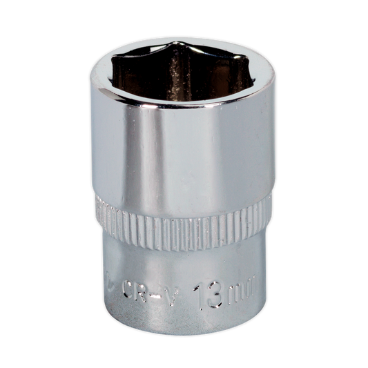 Sealey WallDrive Socket 13mm 1/4" Square Drive Fully Polished Finish Tool SP1413