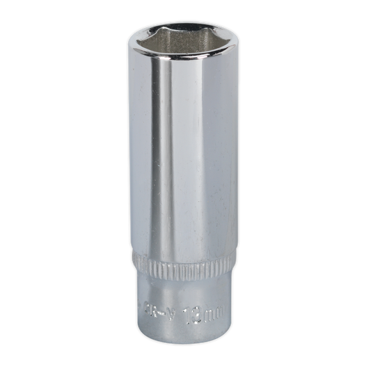 Sealey WallDrive Socket 13mm Deep 1/4" Drive Fully Polished Finish Tool SP1413D