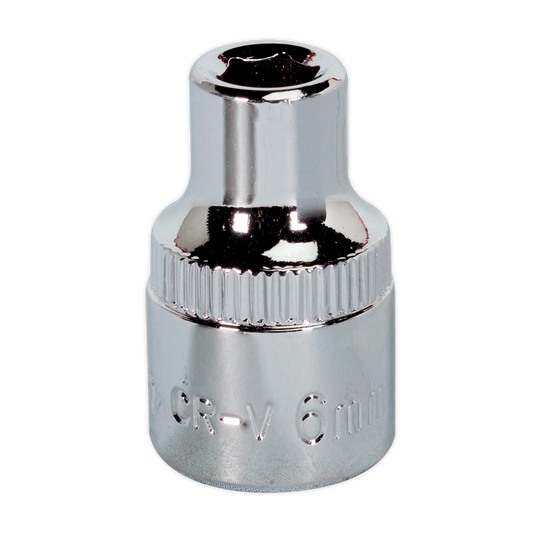 Sealey WallDrive Socket 6mm 3/8" Square Drive Fully Polished Finish Tool SP3806