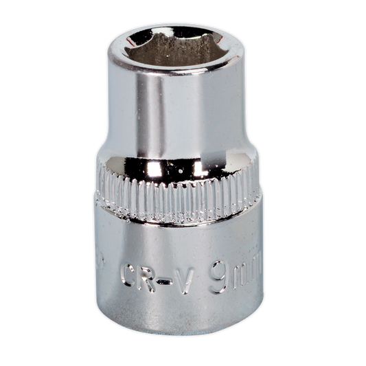 Sealey WallDrive Socket 9mm 3/8" Square Drive Fully Polished Finish Tool SP3809