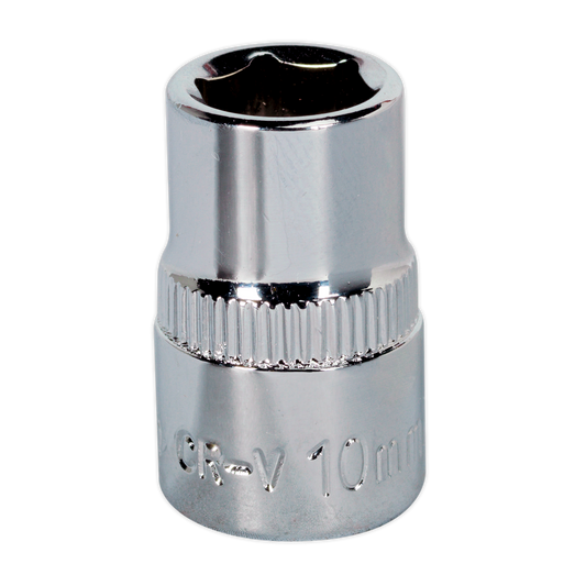 Sealey WallDrive Socket 10mm 3/8" Square Drive Fully Polished Finish Tool SP3810