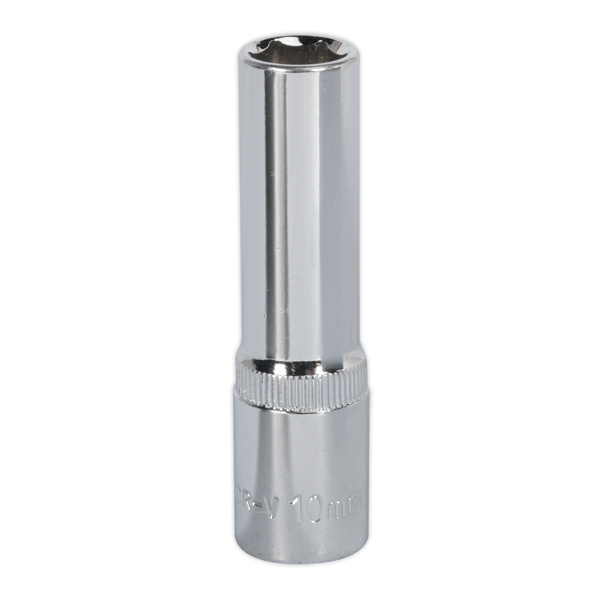 Sealey WallDrive Socket 10mm Deep 3/8" Square Chrome Vanadium Steel SP3810D