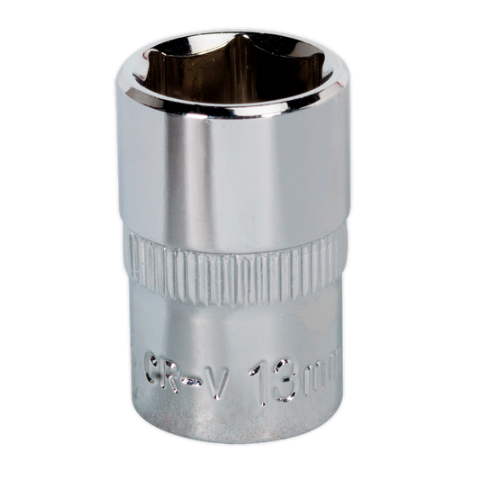 Sealey WallDrive Socket 13mm 3/8" Square Drive Fully Polished Finish Tool SP3813