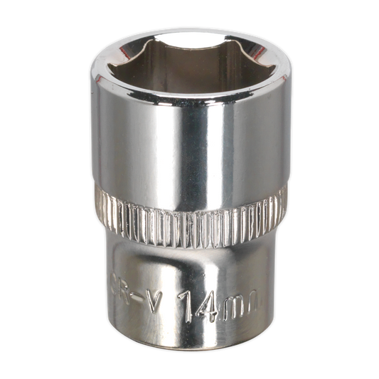 Sealey WallDrive Socket 14mm 3/8" Square Drive Fully Polished Finish Tool SP3814
