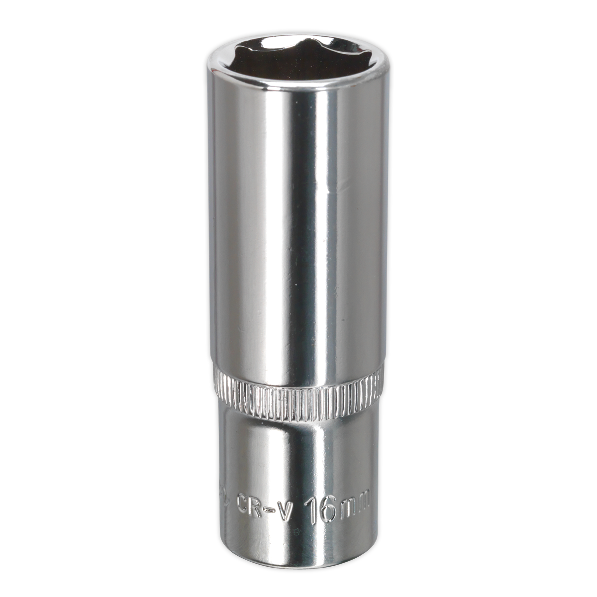 Sealey WallDrive Socket 16mm Deep 3/8" Drive Fully Polished Finish Tool SP3816D