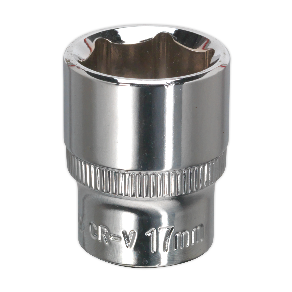 Sealey 17mm 3/8" Square WallDrive Socket Chrome Plated Fully Polished SP3817