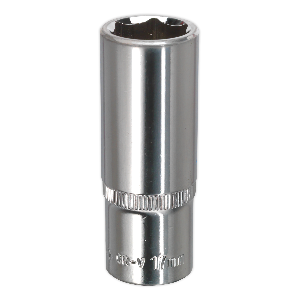 Sealey 17mm 3/8" Square WallDrive Deep Socket Fully Polished Finish Tool SP3817D