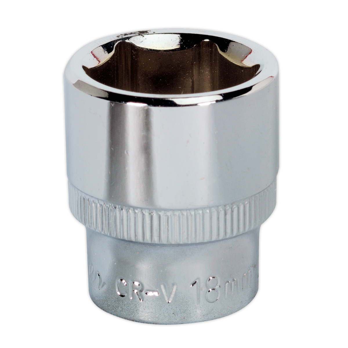 Sealey WallDrive Socket 18mm 3/8" Square Drive Fully Polished Finish Tool SP3818