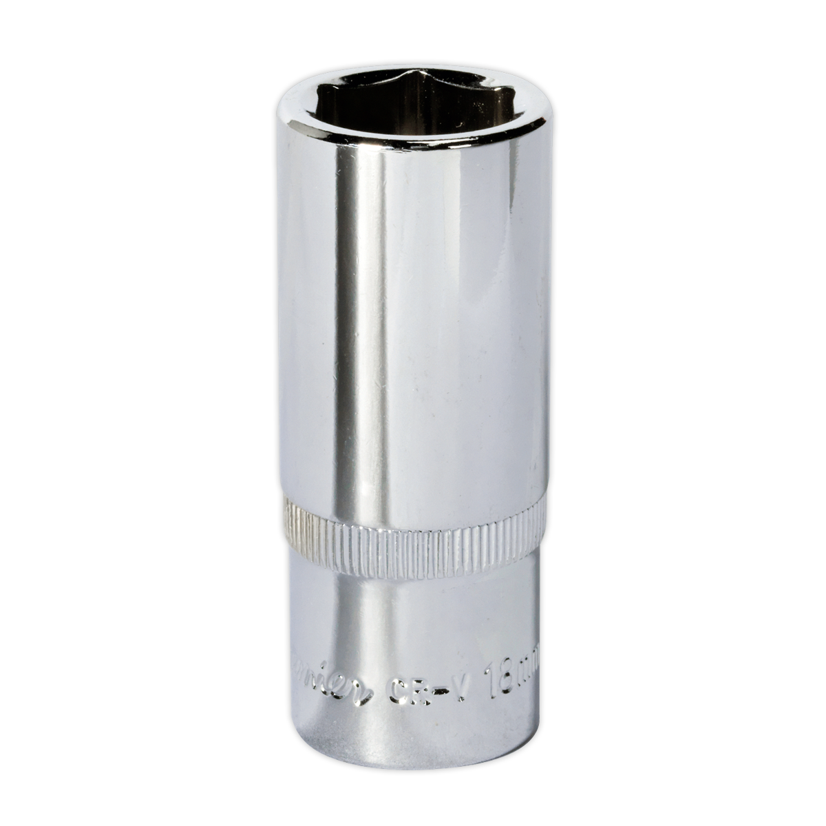 Sealey WallDrive Socket 18mm Deep 3/8" Drive Fully Polished Finish Tool SP3818D