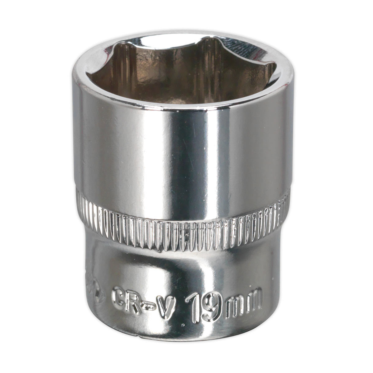 Sealey WallDrive Socket 19mm 3/8" Square Drive Fully Polished Finish Tool SP3819