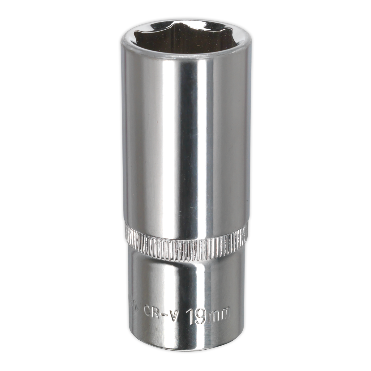 Sealey WallDrive Socket 19mm Deep 3/8" Drive Fully Polished Finish Tool SP3819D