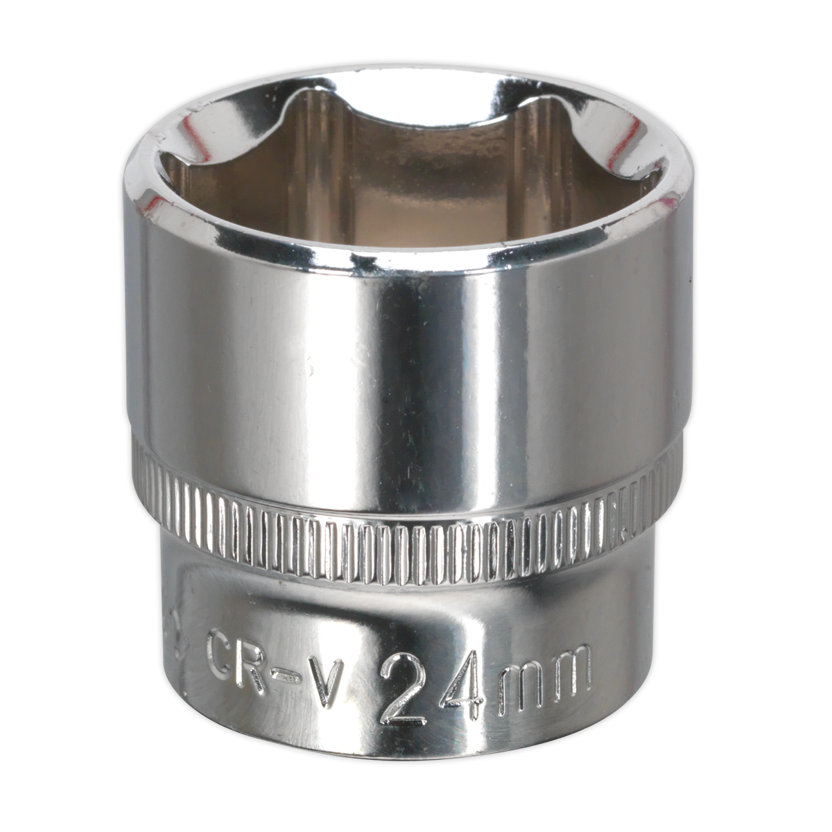 Sealey WallDrive Socket 24mm 3/8" Square Drive Fully Polished Finish Tool SP3824