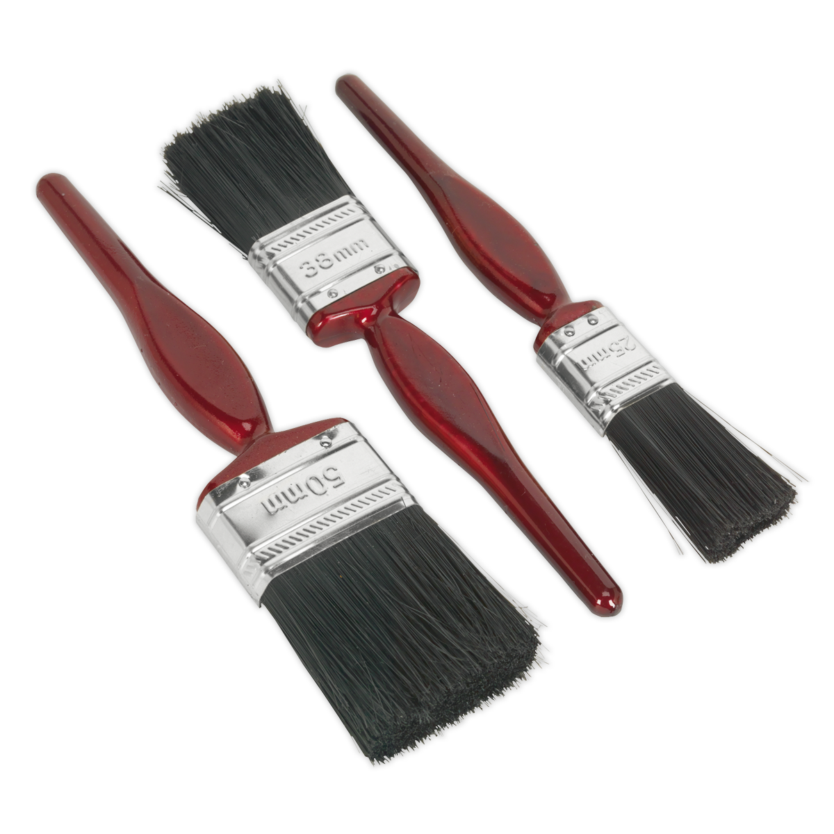 Sealey General Purpose Paint Brush Set Painted Composite Handles 3 Pieces SPBS3