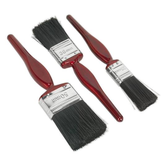 Sealey General Purpose Paint Brush Set Painted Composite Handles 3 Pieces SPBS3