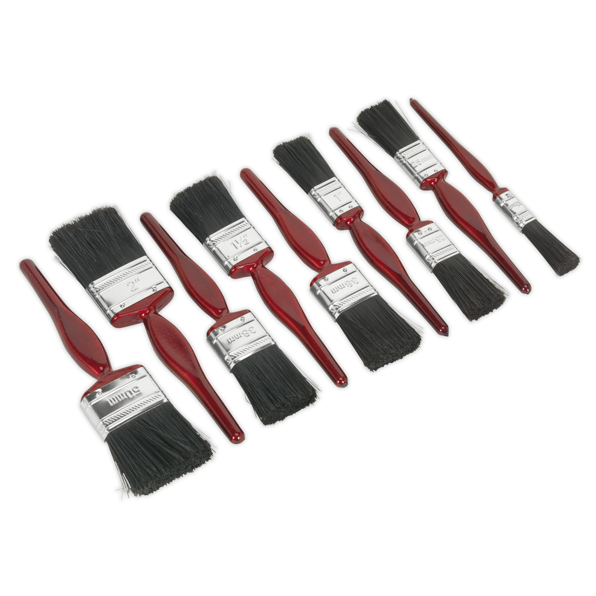 Sealey General Purpose Paint Brush Set With Painted Composite Handles 9pc SPBS9