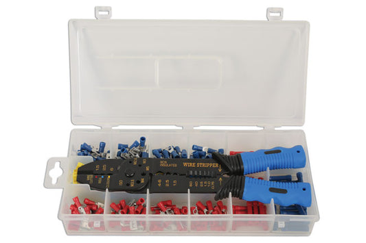 LASER 6532 271Pcs Crimping Pliers Wire Stripper Cutter 200 Insulated Terminals