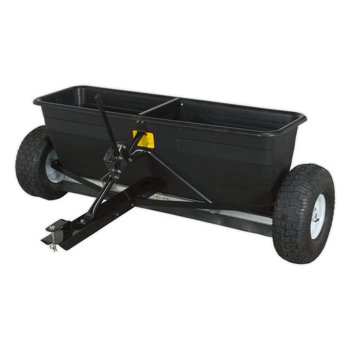 Sealey Drop Spreader Tubular Steel Frame 80kg Tow Behind - Black SPD80T