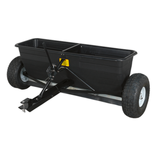 Sealey Drop Spreader Tubular Steel Frame 80kg Tow Behind - Black SPD80T
