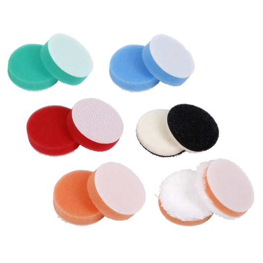 Sealey Assorted Polisher Pad Kit Ø40mm - Green Blue Orange Red Foam SPK600ACC1