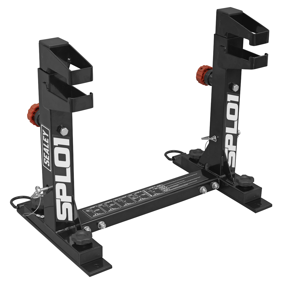 Sealey Motocross Bike Fast Lock Tie Down System With Mounting Plates SPL01