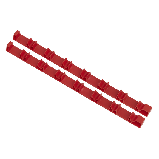 Sealey Screwdriver Rack Holder 2 Pieces For Up To 14 Screwdrivers Red SR01