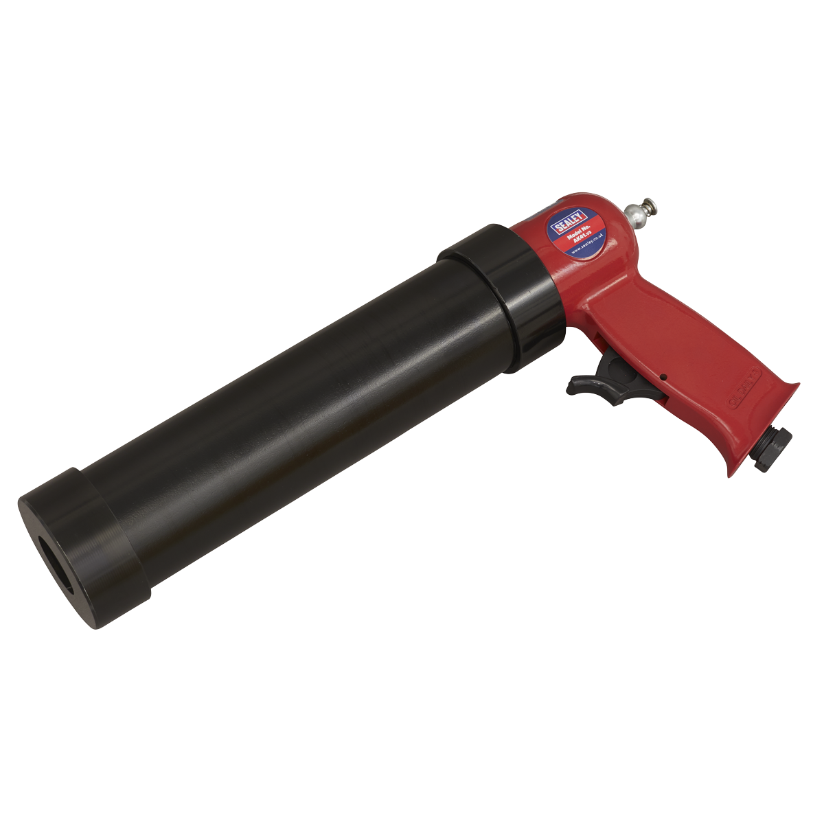 Sealey 230mm Air Operated Caulking Gun With Trigger Control Red/Black AK41