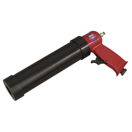 Sealey 230mm Air Operated Caulking Gun With Trigger Control Red/Black AK41