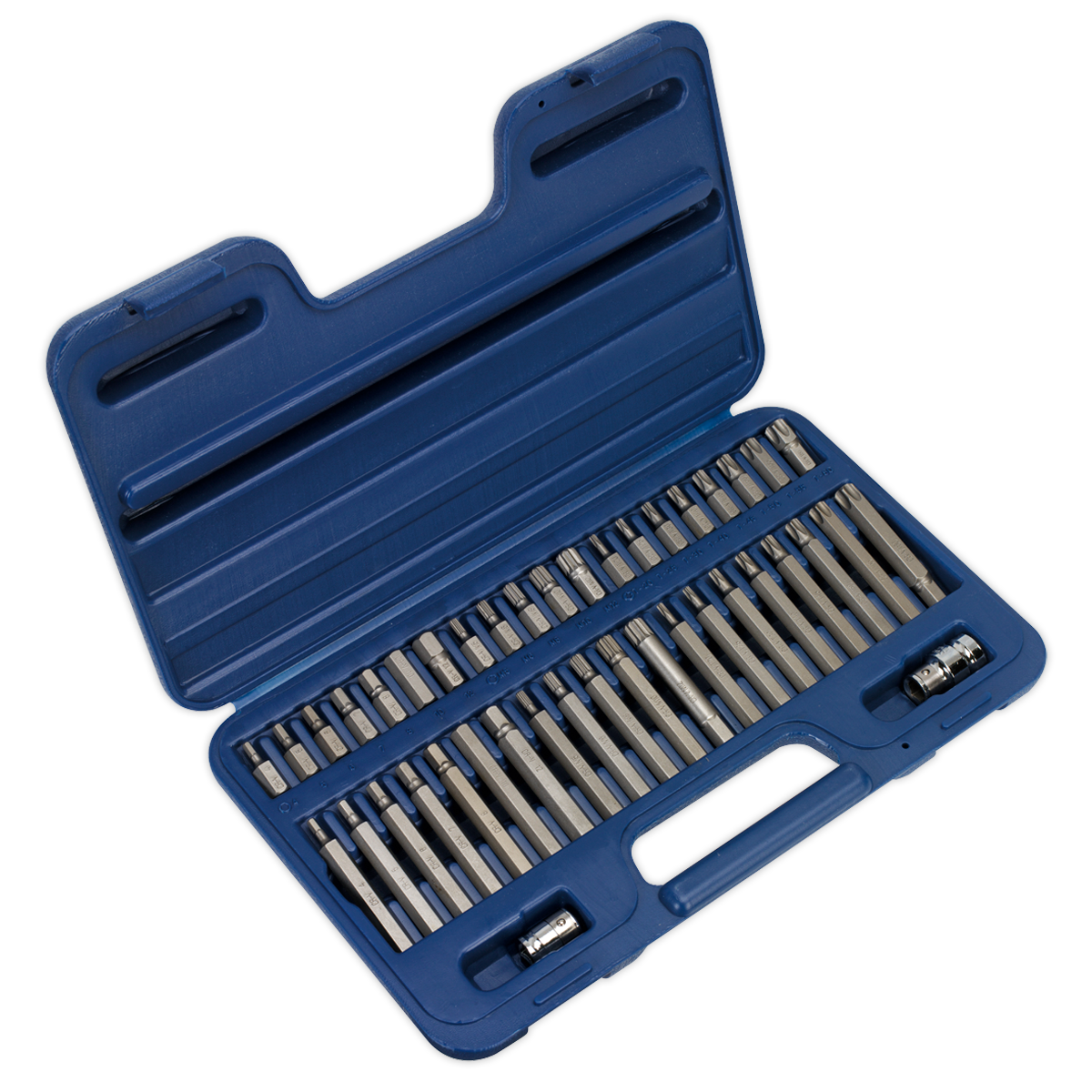 Sealey TRX-Star/Spline/Hex Bit Set 42 Pieces 3/8" 1/2" Square Drive AK219
